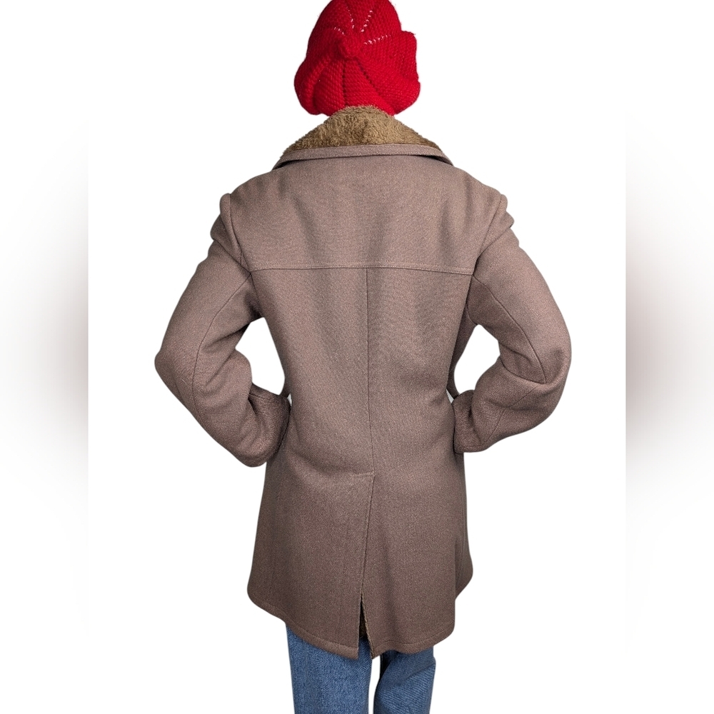Vintage MacMor Canada Wool Coat With Faux Shearling Trim | Unisex | Medium - Picture 7 of 13